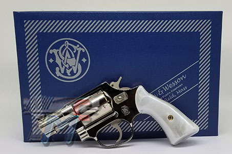 TANAKA Works S&W M36 Chiefs Special 2inch Square Butt(Travis) Model Nickel Finish (V.2) - Click Image to Close